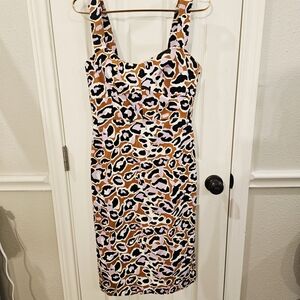 J. Crew Brown Sheath Midi Dress